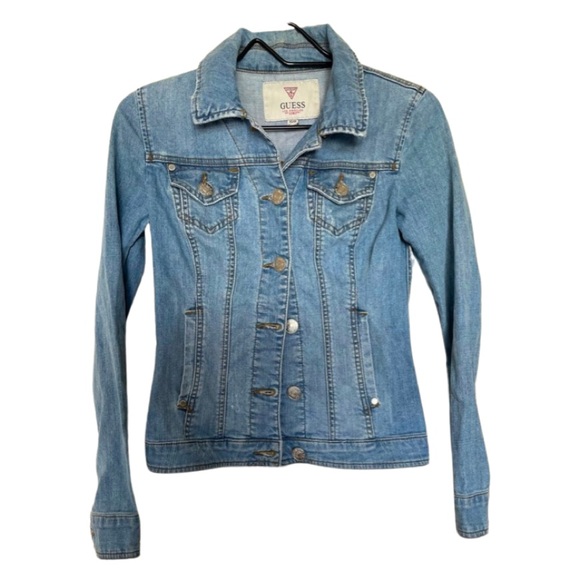 Guess Jackets & Blazers - Guess Denim Jacket Blue Light Washed XS A line Narrow at Waist